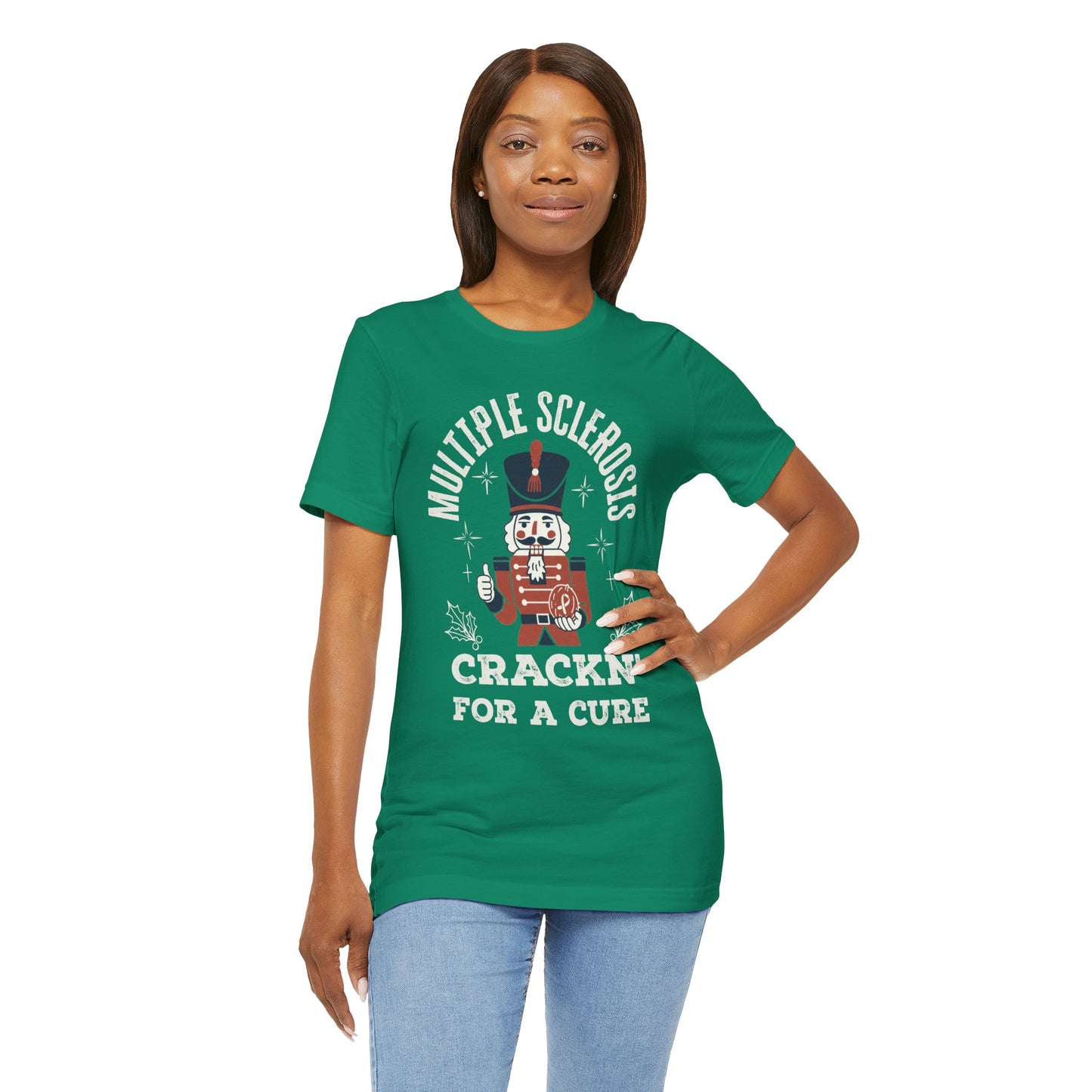Crack'n For A Cure Nutcracker Adult Tee Multiple Sclerosis Awareness, Charity Shirt, Unisex, Gift for Supporters, Fundraising Apparel