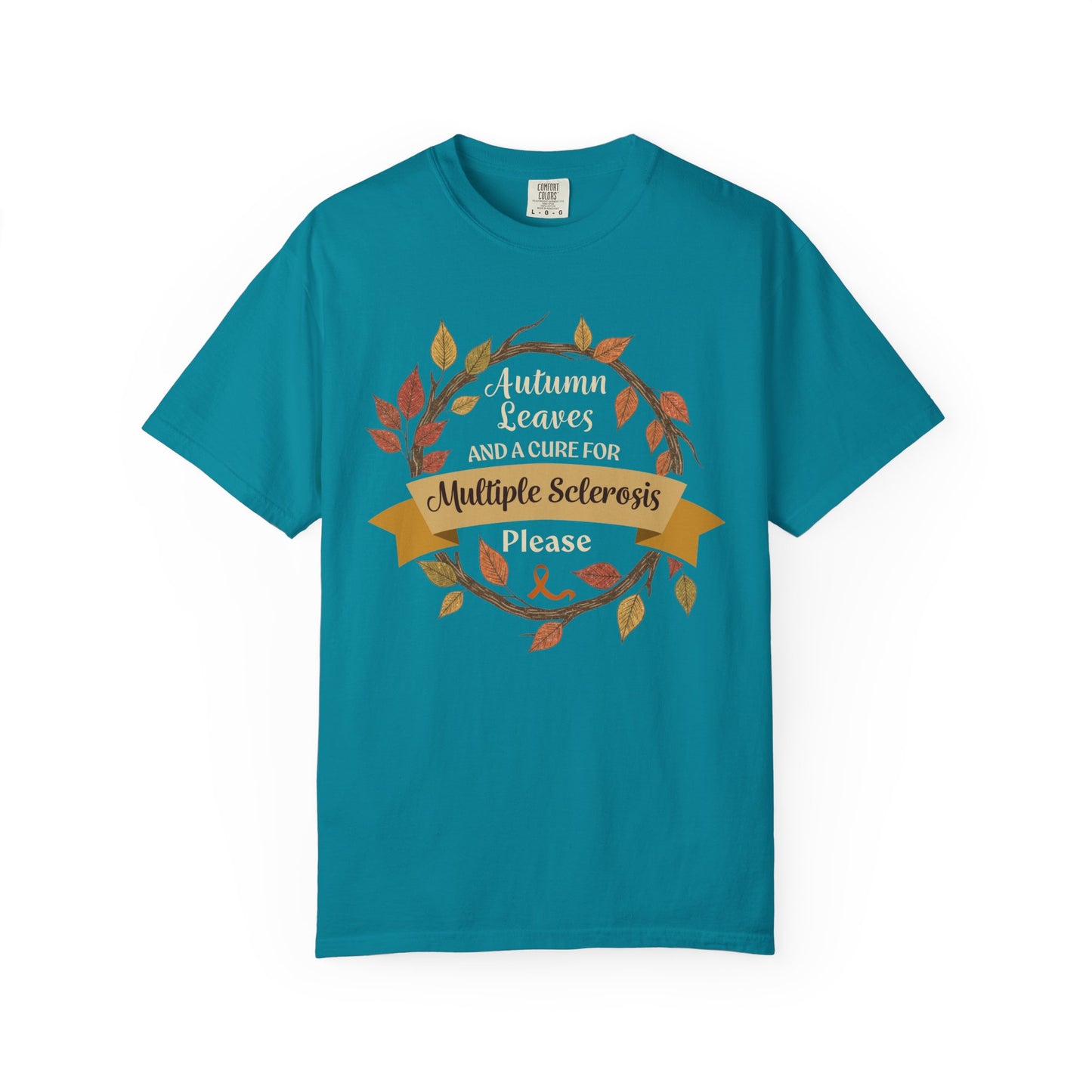 Autumn Leaves Multiple Sclerosis Awareness T-shirt, Unisex Graphic Tee, Fall Fashion, Support MS Research, Gift for Her