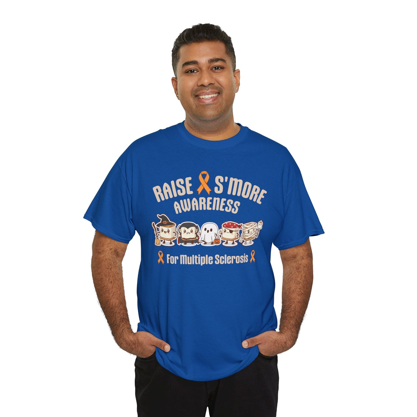 Cute Raise Awareness S'More Adult Unisex Cotton T-Shirt- Multiple Sclerosis Support Shirt, S'More Fun for a Cause, Gift for Awareness Events