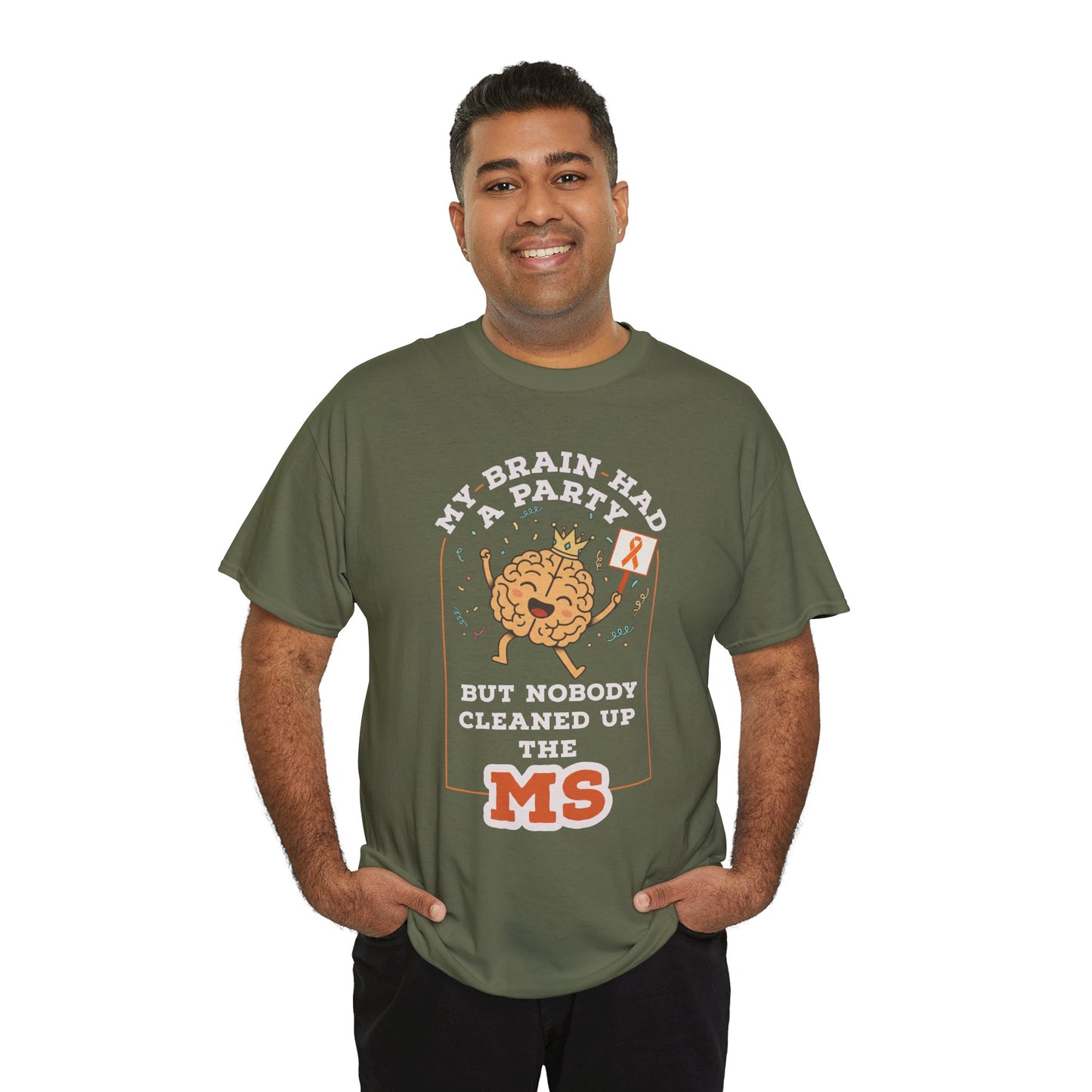 Cute Brain Had a Party MS Awareness Tee, Funny MS Shirt, MS Awareness, Chronic Disease