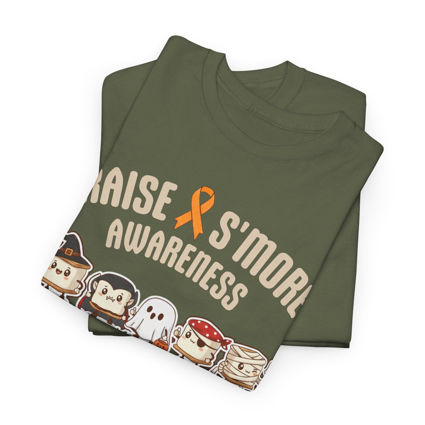 Cute Raise Awareness S'More Adult Unisex Cotton T-Shirt- Multiple Sclerosis Support Shirt, S'More Fun for a Cause, Gift for Awareness Events
