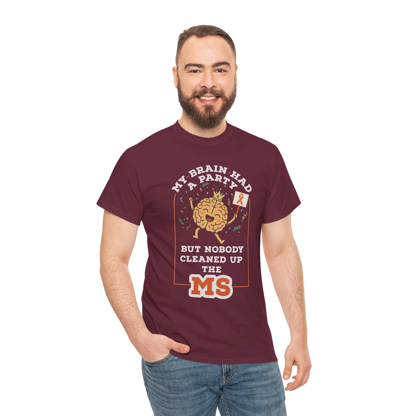 Cute Brain Had a Party MS Awareness Tee, Funny MS Shirt, MS Awareness, Chronic Disease
