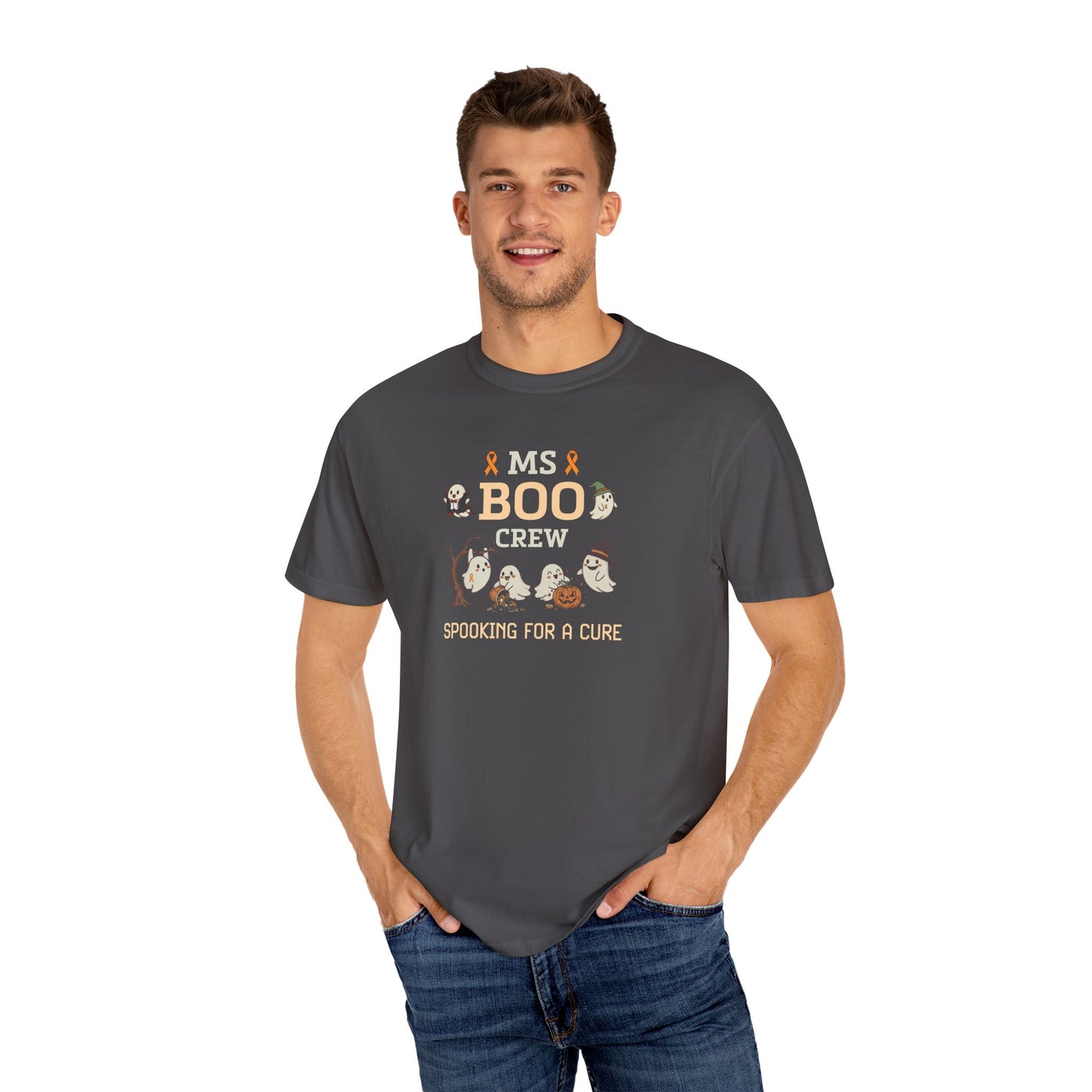 MS Boo Crew Unisex T-shirt - Festive Fall T-Shirt for MS Awareness and Halloween