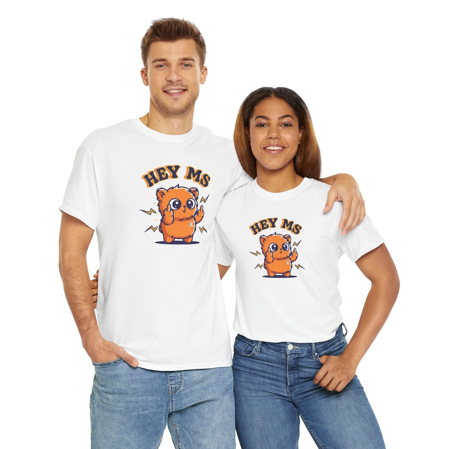 Hey MS Cute Cartoon Tee | Funny T-Shirt Funny Adult Casual Unisex, Gift for Friends, Everyday Wear, Hey Ms Design