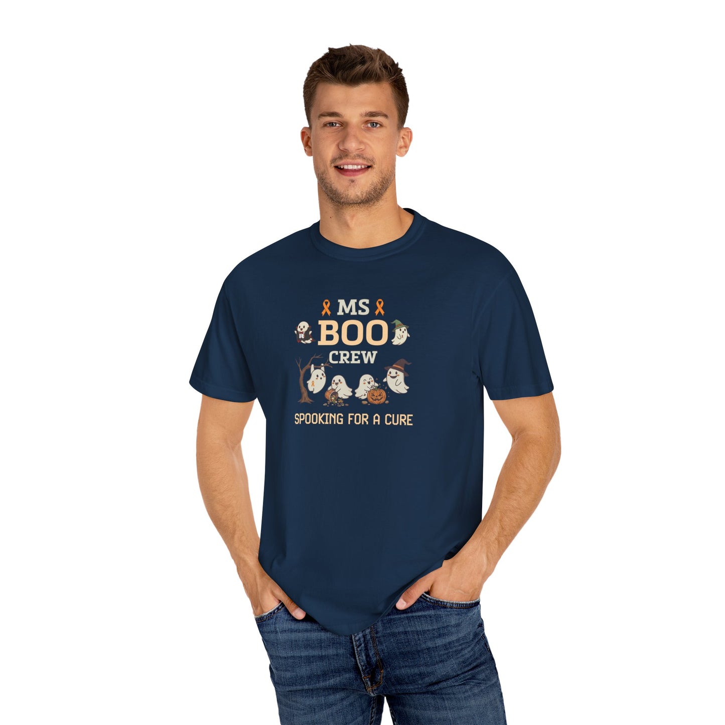 MS Boo Crew Unisex T-shirt - Festive Fall T-Shirt for MS Awareness and Halloween
