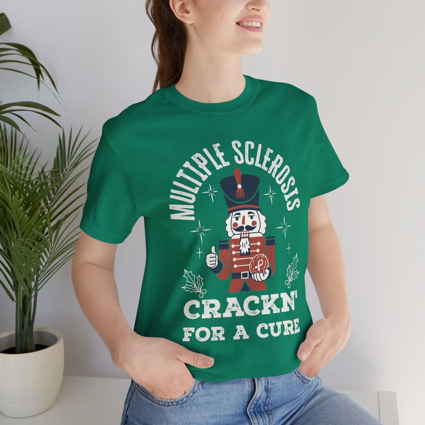 Crack'n For A Cure Nutcracker Adult Tee Multiple Sclerosis Awareness, Charity Shirt, Unisex, Gift for Supporters, Fundraising Apparel