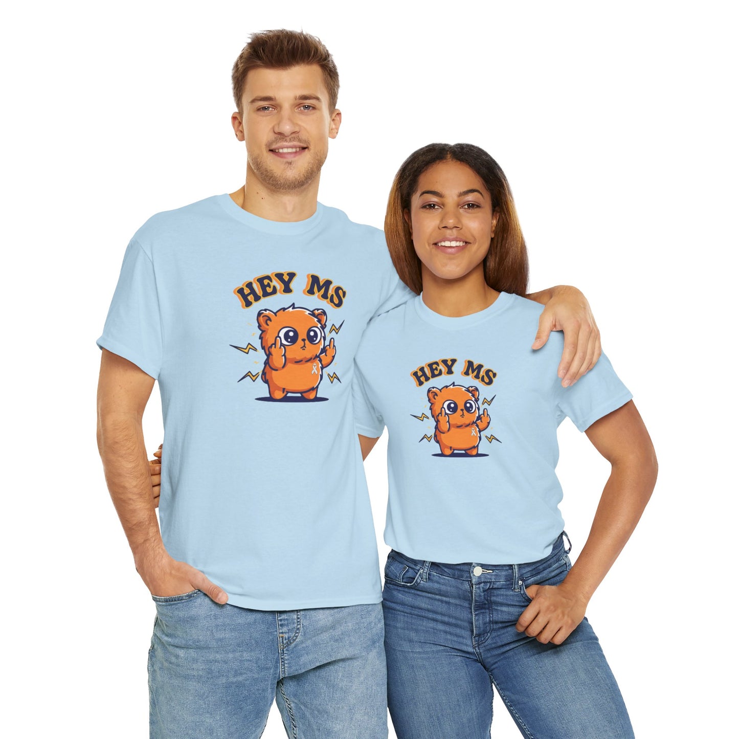 Hey MS Cute Cartoon Tee | Funny T-Shirt Funny Adult Casual Unisex, Gift for Friends, Everyday Wear, Hey Ms Design