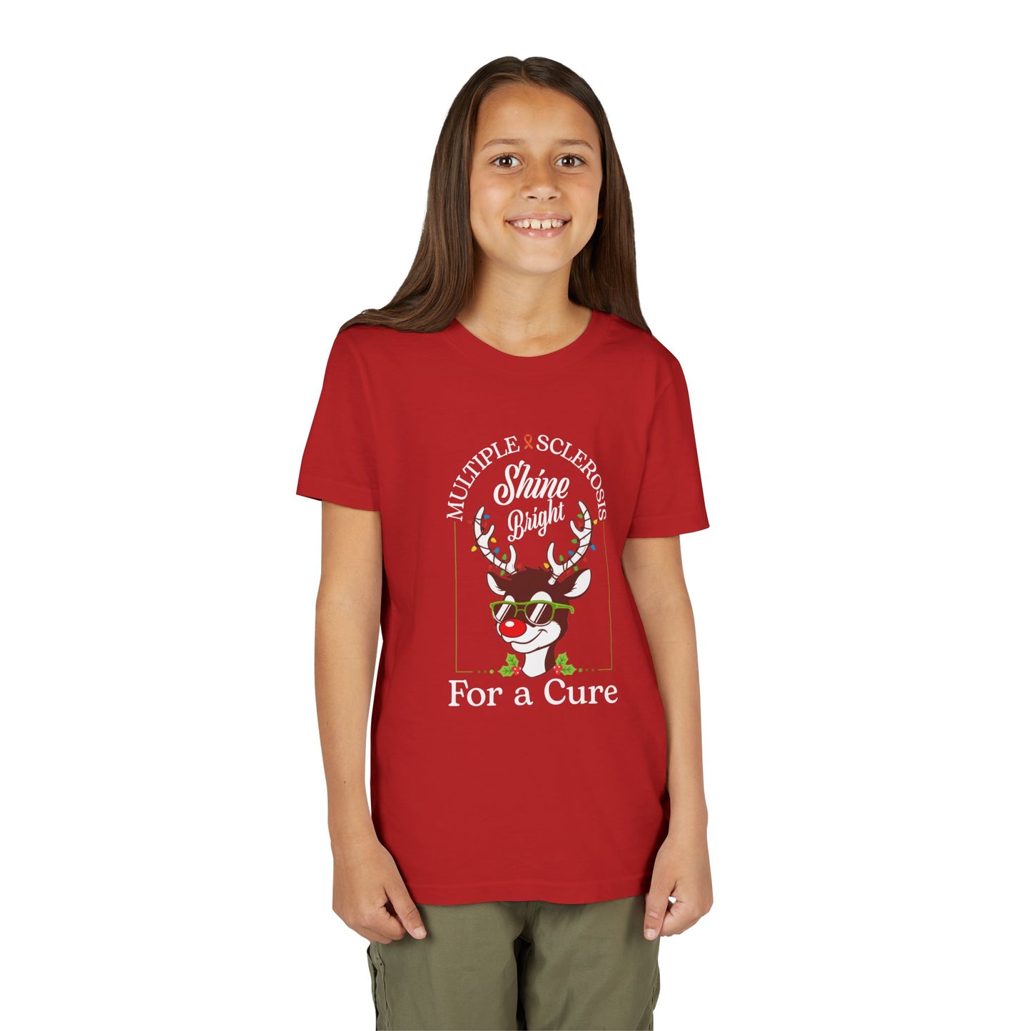 Youth Shine Bright For a Cure Tee MS Awareness Holiday Shirt