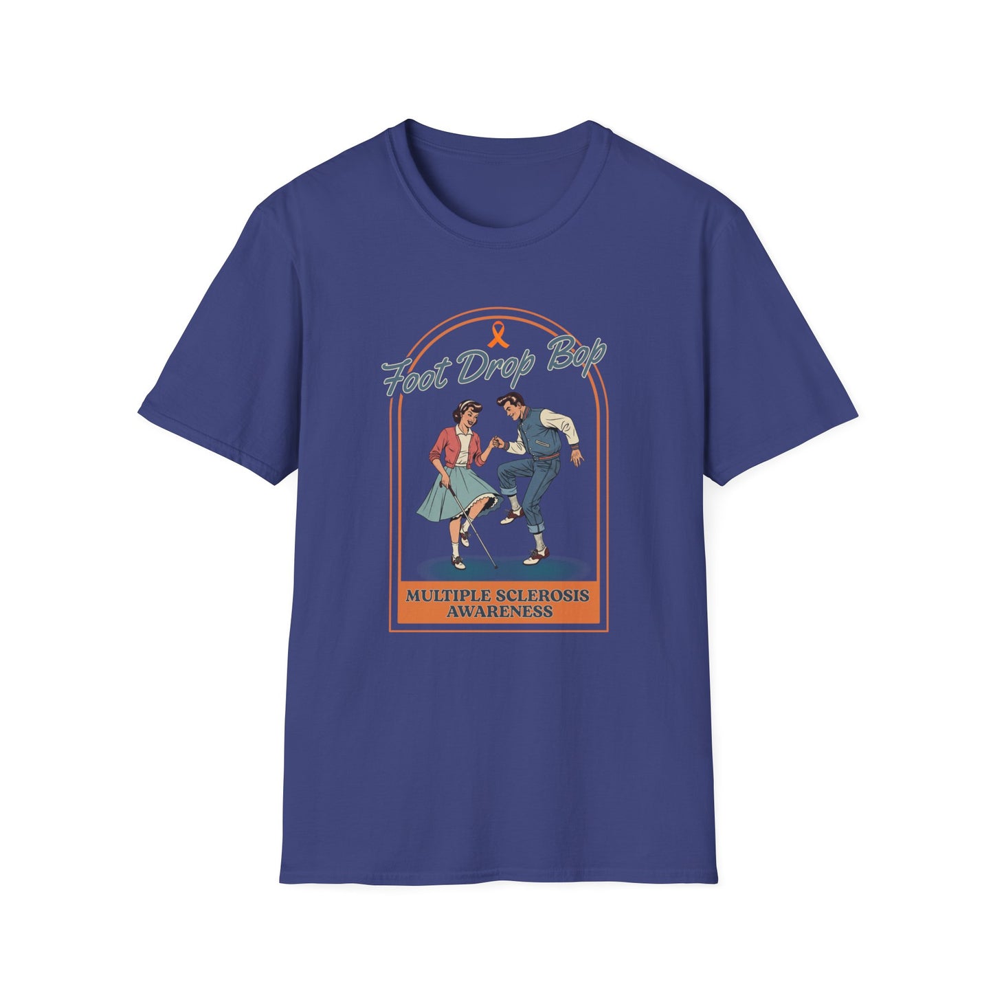 Foot Drop Bop Awareness T-Shirt, Unisex Graphic Tee for Multiple Sclerosis Awareness, Comfortable Casual Wear, Gift for MS Advocates