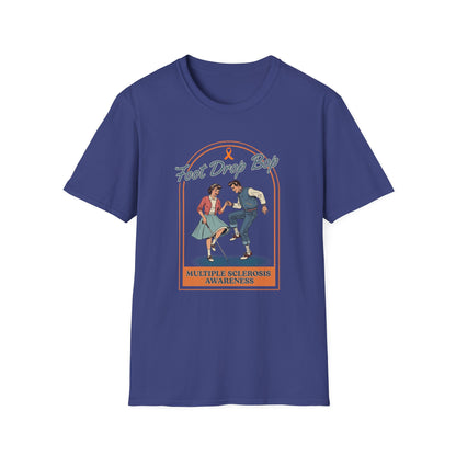 Foot Drop Bop Awareness T-Shirt, Unisex Graphic Tee for Multiple Sclerosis Awareness, Comfortable Casual Wear, Gift for MS Advocates
