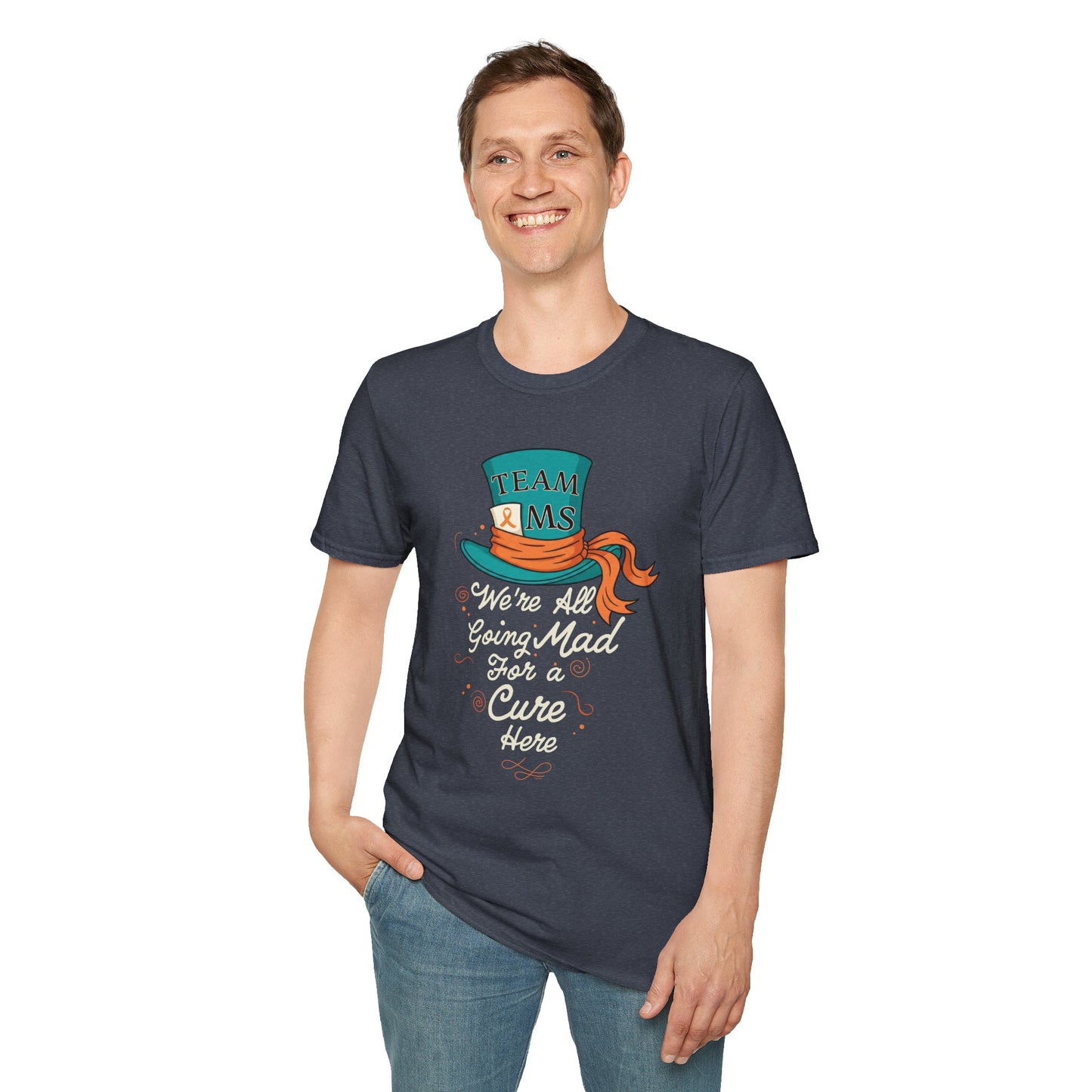 Mad For a Cure T-Shirt, Team MS Shirt, Unisex Softstyle Tee, Cure Awareness Tee, Fun Gift for Alice in Wonderland Fans, Birthday Gift, [...]