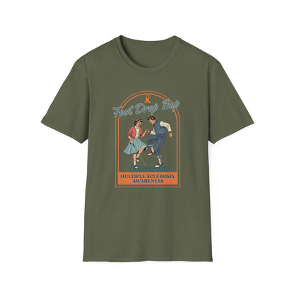 Foot Drop Bop Awareness T-Shirt, Unisex Graphic Tee for Multiple Sclerosis Awareness, Comfortable Casual Wear, Gift for MS Advocates