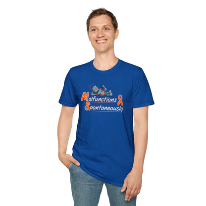 Funny Unisex Softstyle T-Shirt -MS 'Malfunctions Spontaneously' - Casual Wear, Gift for Tech Lovers, Humor Tee, Birthday Present, Geeky [...]