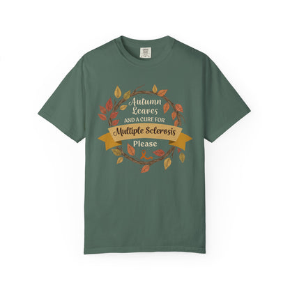 Autumn Leaves Multiple Sclerosis Awareness T-shirt, Unisex Graphic Tee, Fall Fashion, Support MS Research, Gift for Her