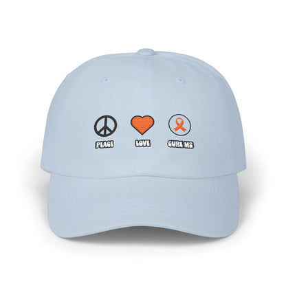 Peace Love CURE MS Dad Cap