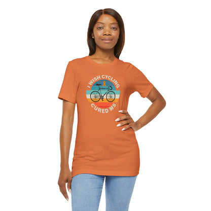Cute I Wish CYCLING Cured MS - Adult Tee Multiple Sclerosis Awareness, Charity Shirt, Unisex, Gift for Supporters, Fundraising Apparel