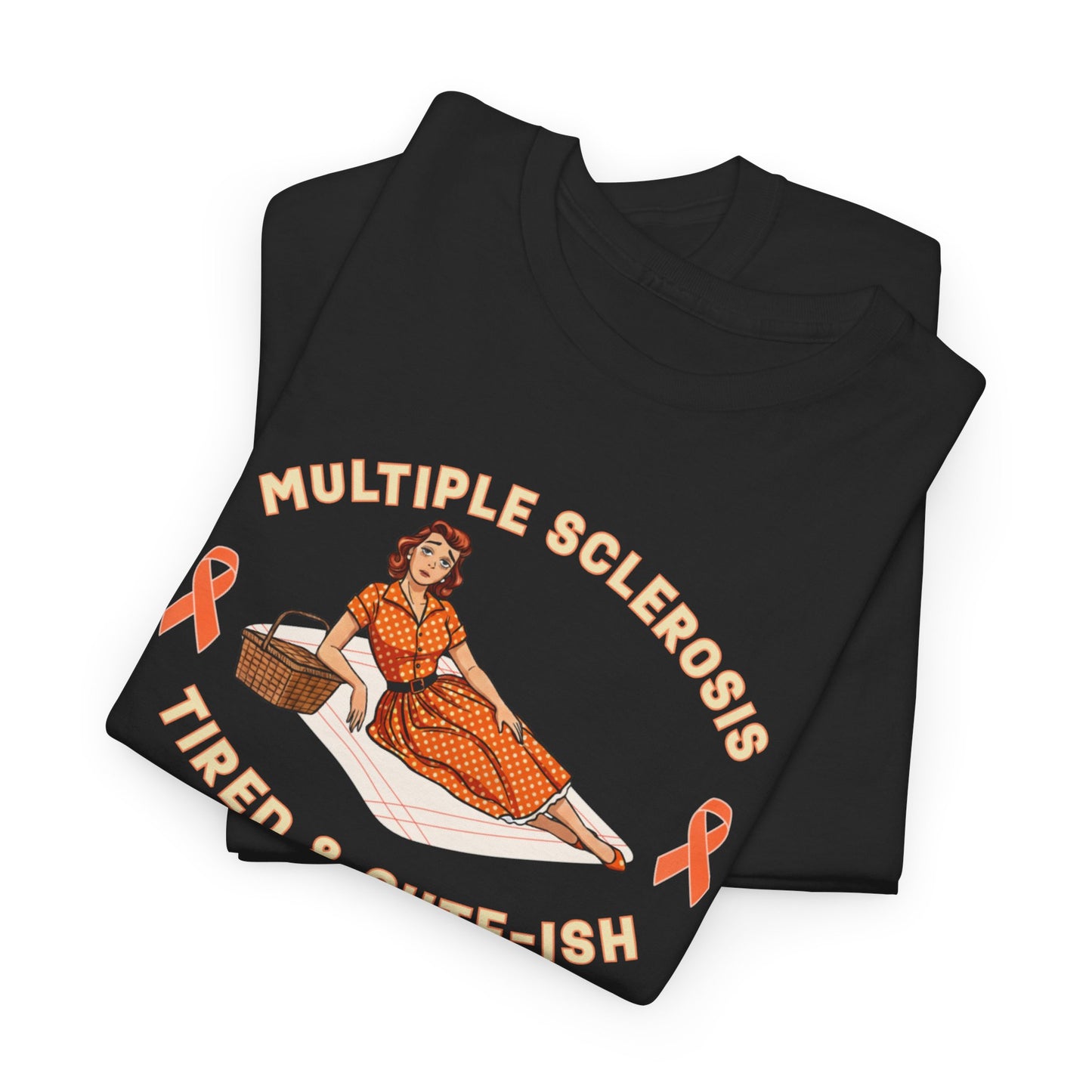 Empowering MS Awareness Tee: Tired & Cute-ish | Supportive Gift, Casual Wear, Disability Awareness, Motivational Apparel, Everyday Style