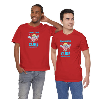 MS Awareness Shirt, Dear Cupid Cure Multiple Sclerosis, Valentine’s Day MS Gift, Retro Cupid Graphic Tee for MS Warriors