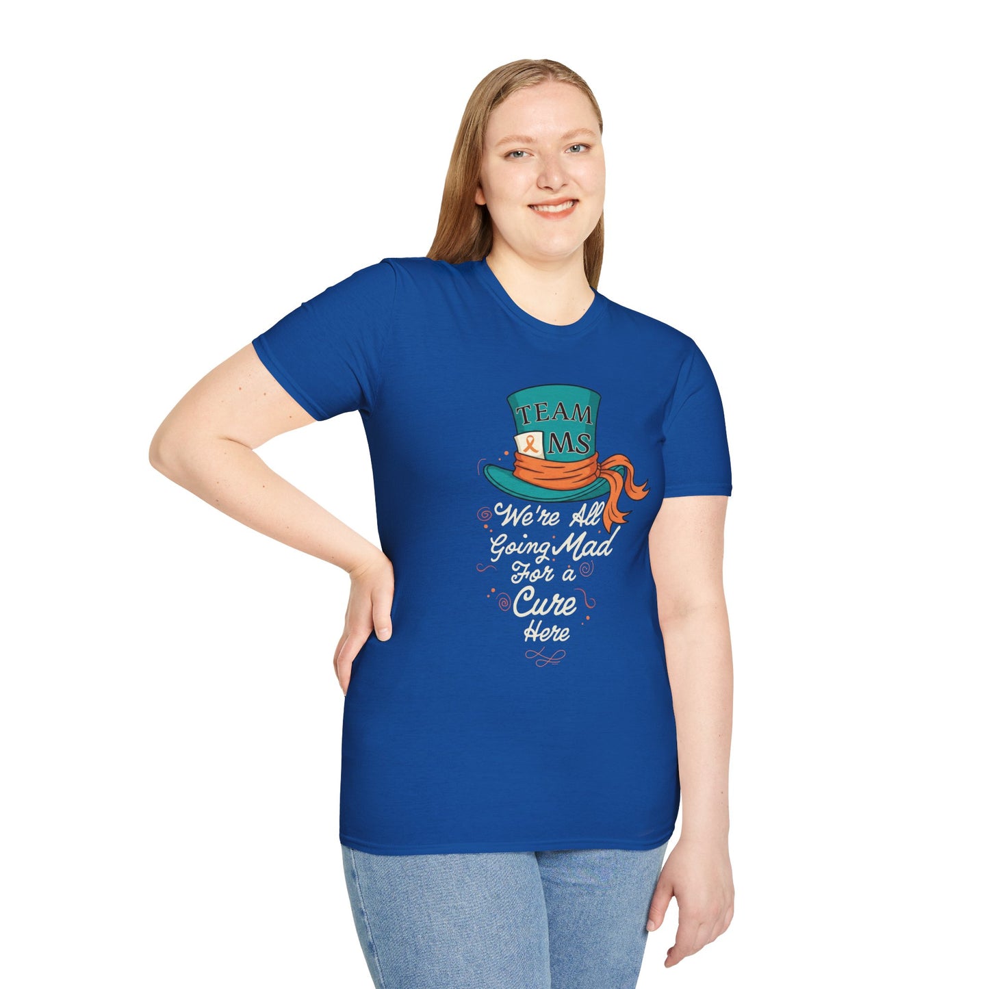 Mad For a Cure T-Shirt, Team MS Shirt, Unisex Softstyle Tee, Cure Awareness Tee, Fun Gift for Alice in Wonderland Fans, Birthday Gift, [...]
