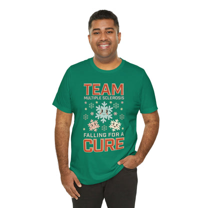 Falling for a Cure Team Tee- Adult Multiple Sclerosis Awareness, Charity Shirt, Unisex, Gift for Supporters, Fundraising Apparel