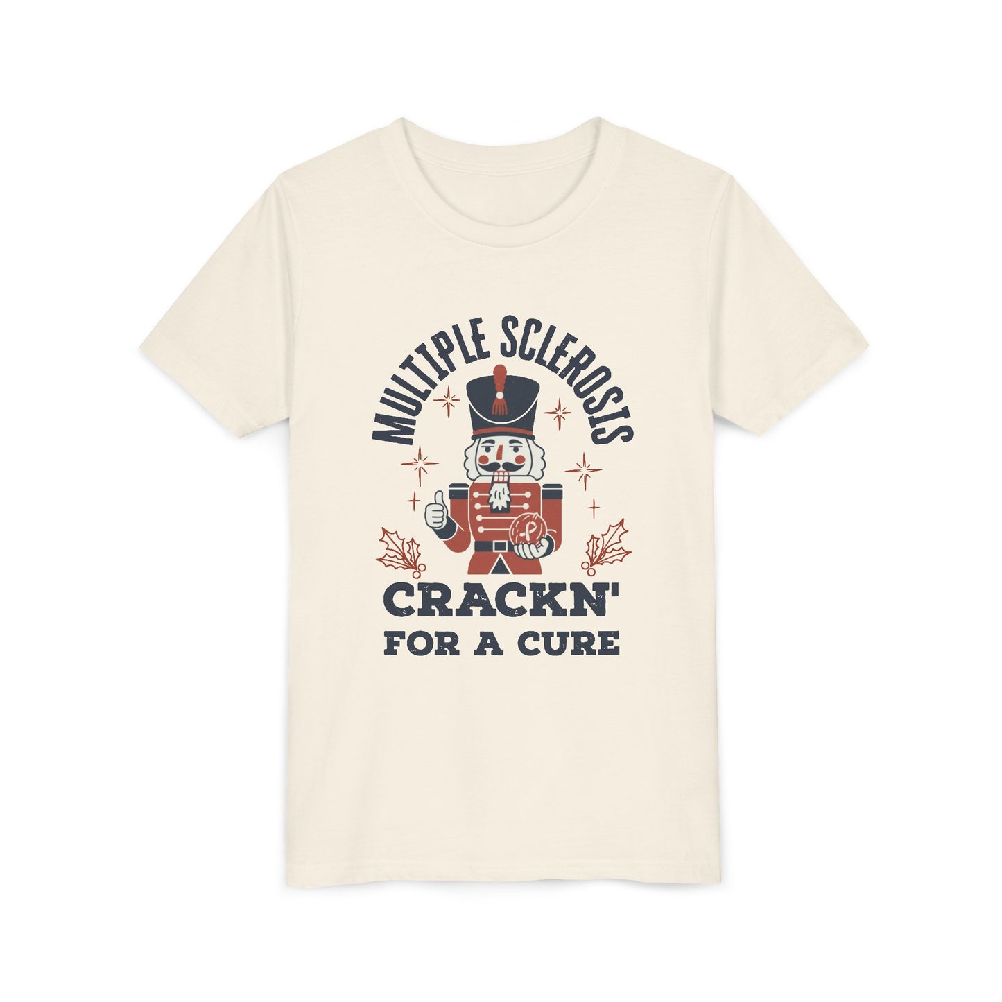 Youth "Crackn' For a Cure" Holiday Short Sleeve Tee for MS Awareness
