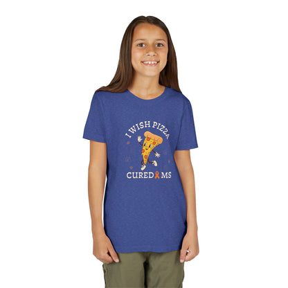 Youth I Wish Pizza CURED MS Short Sleeve Tee for Multiple Sclerosis Awareness