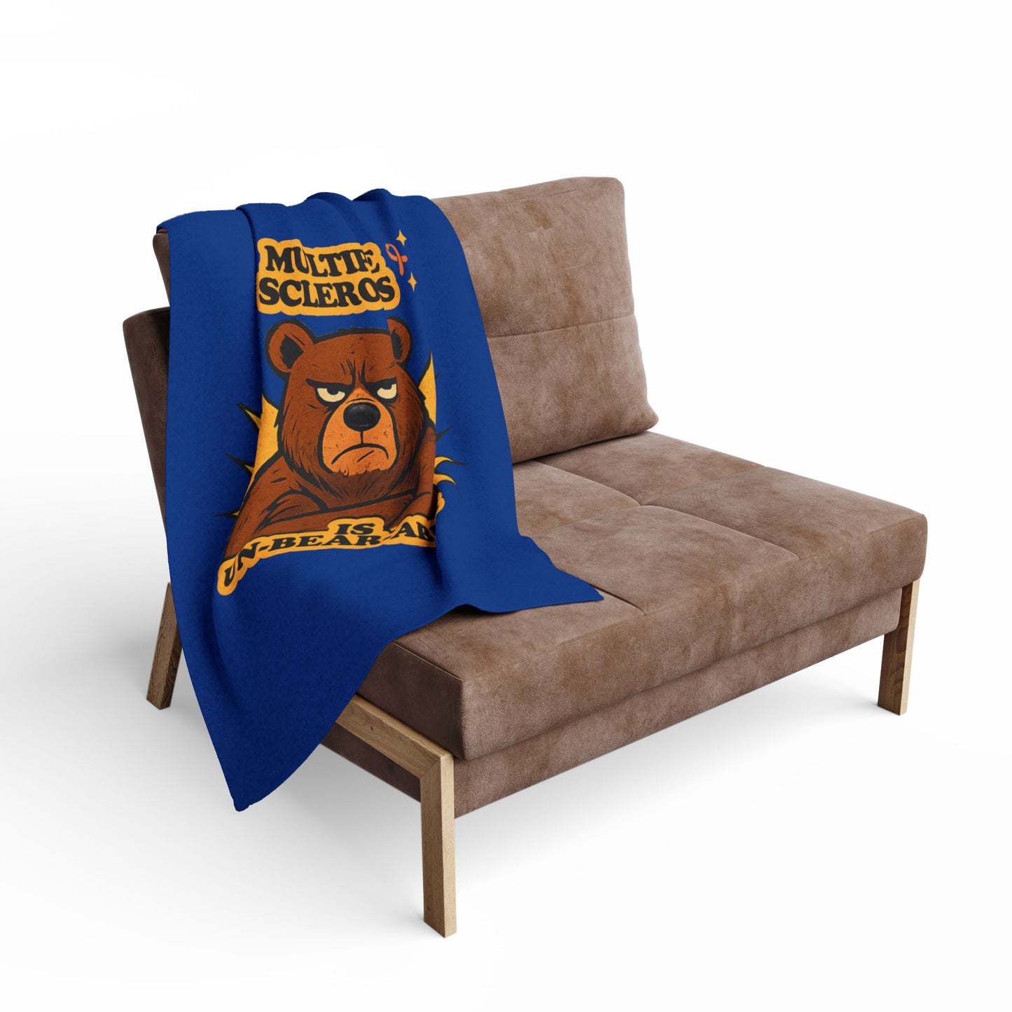 MS Is Un-Bear-Able Arctic Fleece Blanket- Funny MS Awareness