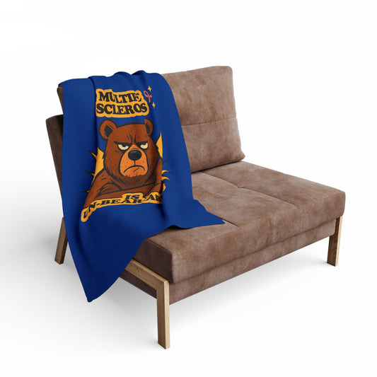 MS Is Un-Bear-Able Arctic Fleece Blanket- Funny MS Awareness