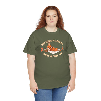 Empowering MS Awareness Tee: Tired & Cute-ish | Supportive Gift, Casual Wear, Disability Awareness, Motivational Apparel, Everyday Style