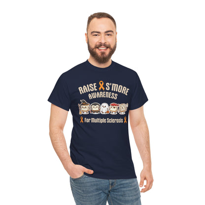 Cute Raise Awareness S'More  Adult Unisex Cotton T-Shirt- Multiple Sclerosis Support Shirt, S'More Fun for a Cause, Gift for Awareness Events