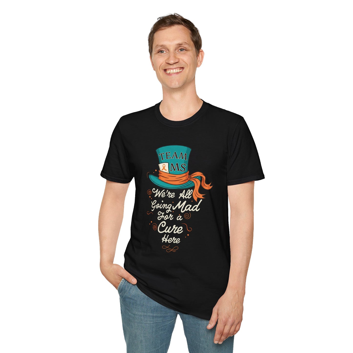 Mad For a Cure T-Shirt, Team MS Shirt, Unisex Softstyle Tee, Cure Awareness Tee, Fun Gift for Alice in Wonderland Fans, Birthday Gift, [...]