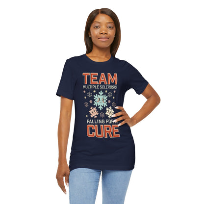 Falling for a Cure Team Tee- Adult Multiple Sclerosis Awareness, Charity Shirt, Unisex, Gift for Supporters, Fundraising Apparel