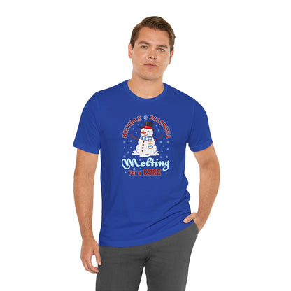 Snowman Melting for a Cure Team Adult Unisex Tee, Multiple Sclerosis Awareness, Charity Shirt, Unisex, Gift for Supporters, Fundraising Apparel