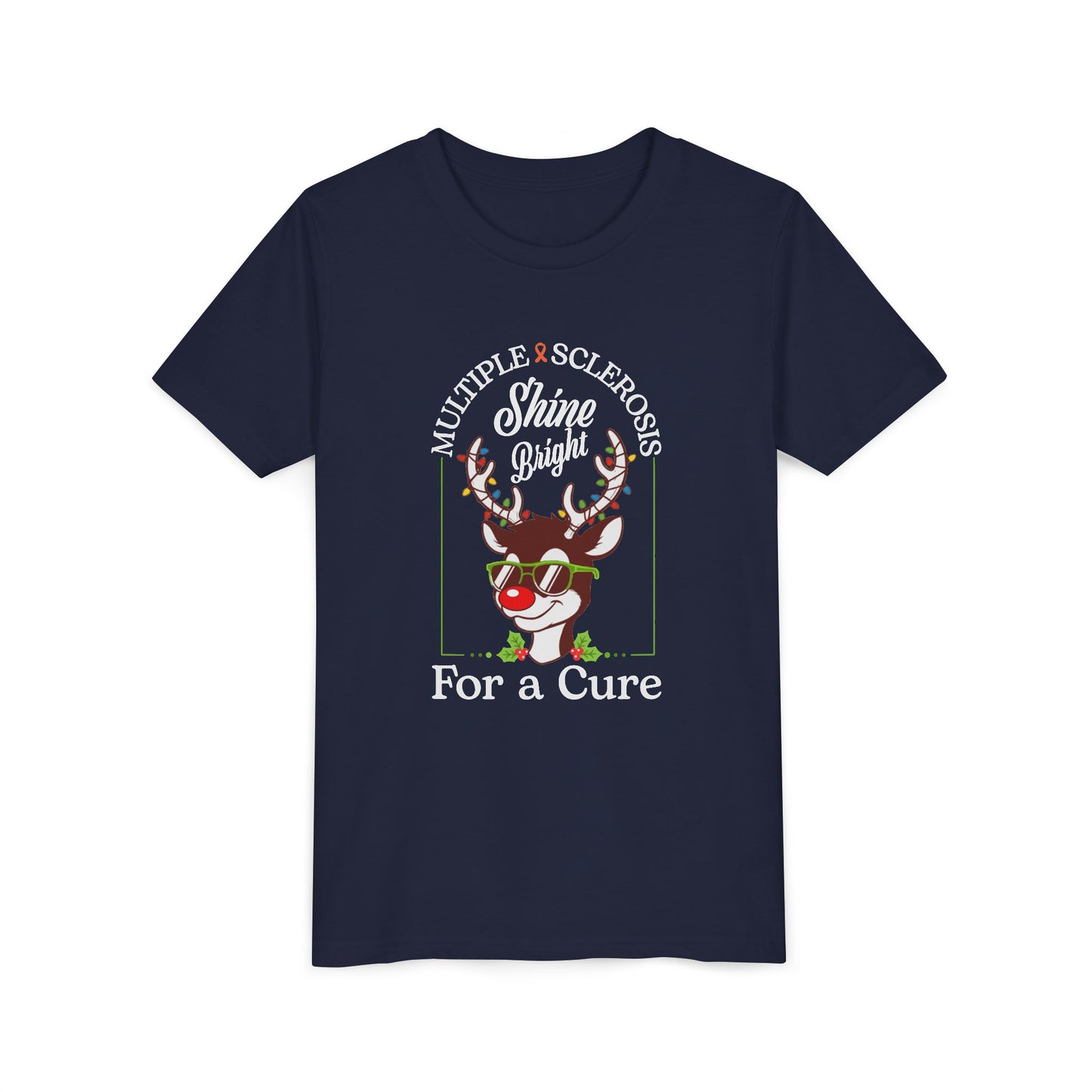Youth Shine Bright For a Cure Tee MS Awareness Holiday Shirt