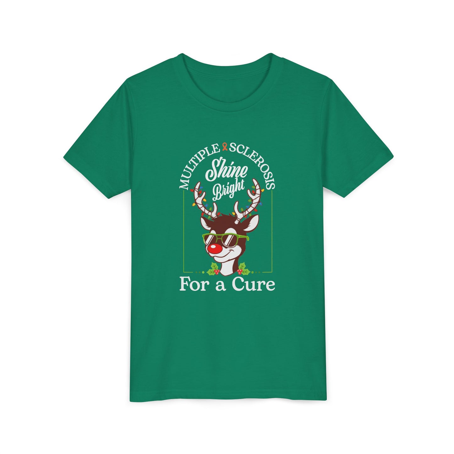 Youth Shine Bright For a Cure Tee MS Awareness Holiday Shirt