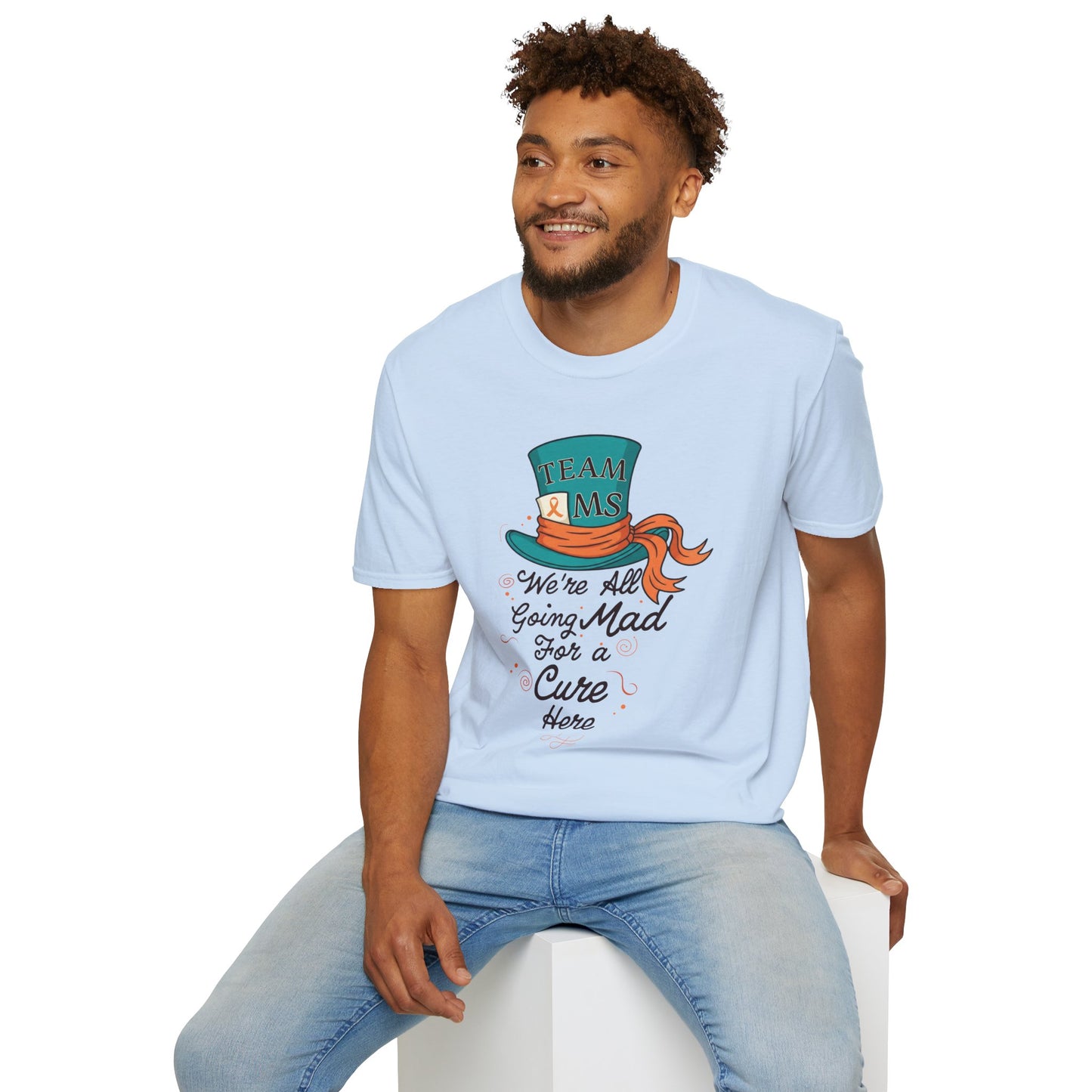 Mad For a Cure T-Shirt, Team MS Shirt, Unisex Softstyle Tee, Cure Awareness Tee, Fun Gift for Alice in Wonderland Fans, Birthday Gift, [...]