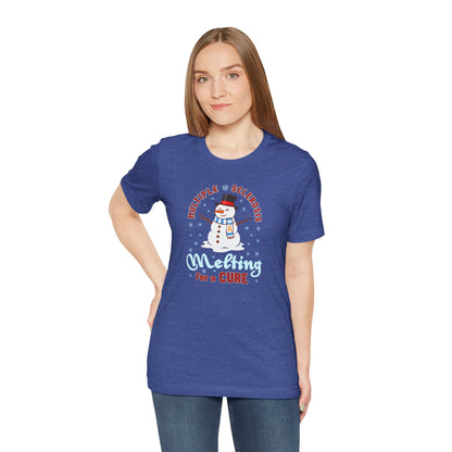 Snowman Melting for a Cure Team Adult Unisex Tee, Multiple Sclerosis Awareness, Charity Shirt, Unisex, Gift for Supporters, Fundraising Apparel