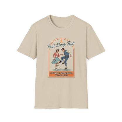 Foot Drop Bop Awareness T-Shirt, Unisex Graphic Tee for Multiple Sclerosis Awareness, Comfortable Casual Wear, Gift for MS Advocates