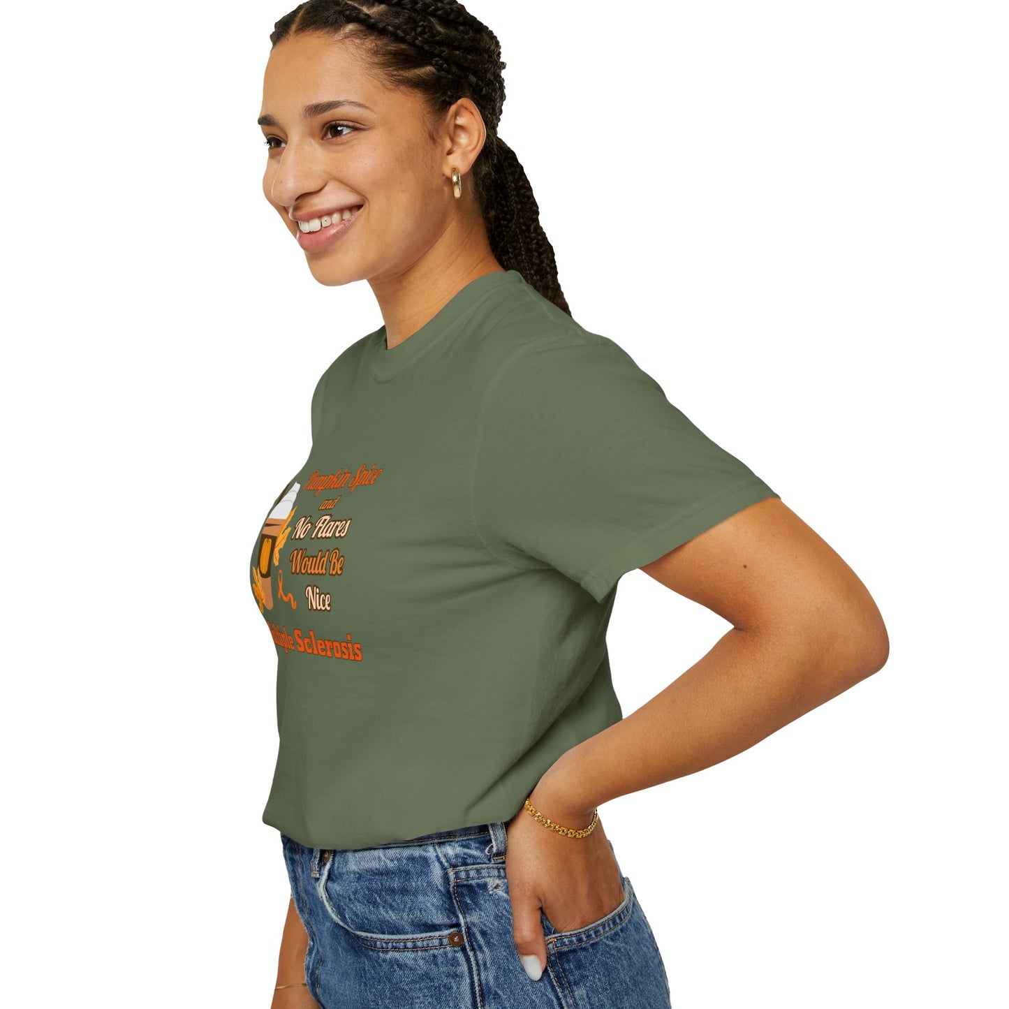 Pumpkin Spice & No Flares Would Be Nice - Unisex Garment-Dyed T-shirt