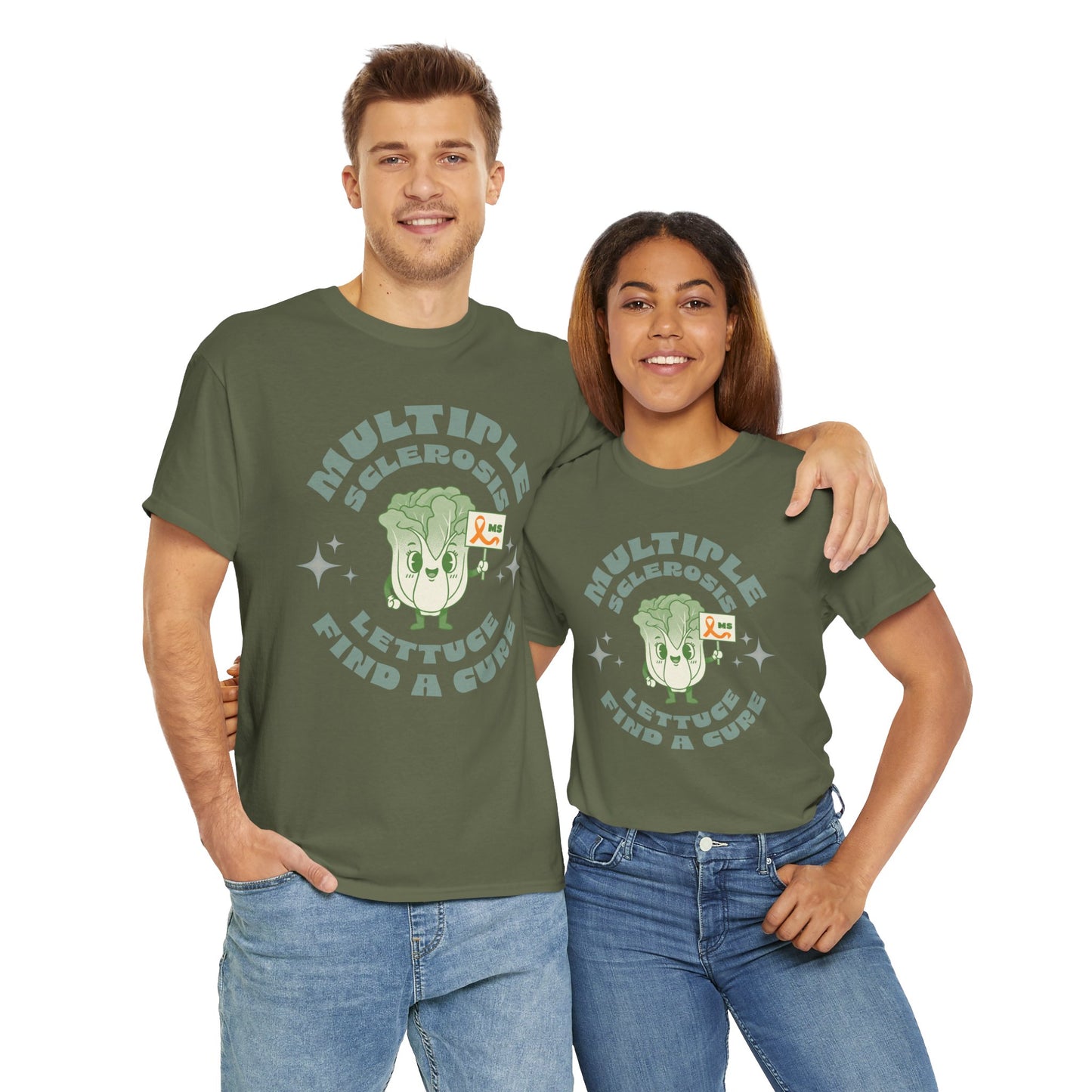 MS Awareness Punny Lettuce Find A Cure - Tee Unisex Adult for MS warriors, supporters, awareness