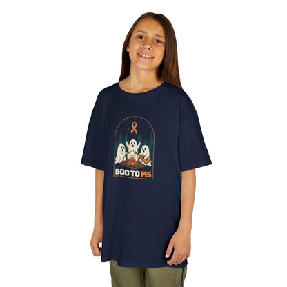 Kids Cute Boo to MS - Unisex Tee Kids for Halloween and Multiple Sclerosis Awareness