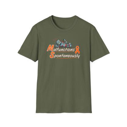Funny Unisex Softstyle T-Shirt -MS 'Malfunctions Spontaneously' - Casual Wear, Gift for Tech Lovers, Humor Tee, Birthday Present, Geeky [...]