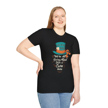 Mad For a Cure T-Shirt, Team MS Shirt, Unisex Softstyle Tee, Cure Awareness Tee, Fun Gift for Alice in Wonderland Fans, Birthday Gift, [...]