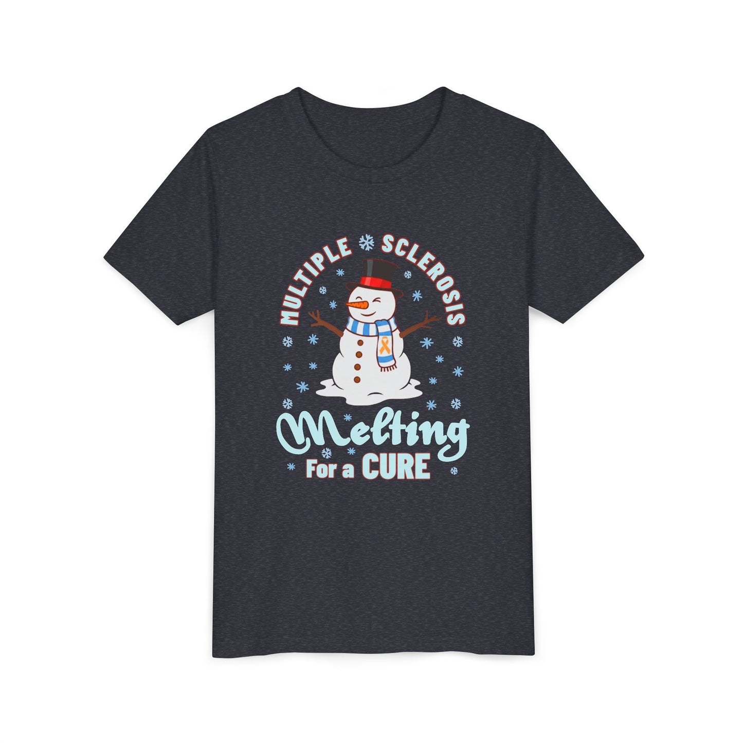 Youth "Melting For A Cure" Short Sleeve Tee for Multiple Sclerosis Awareness