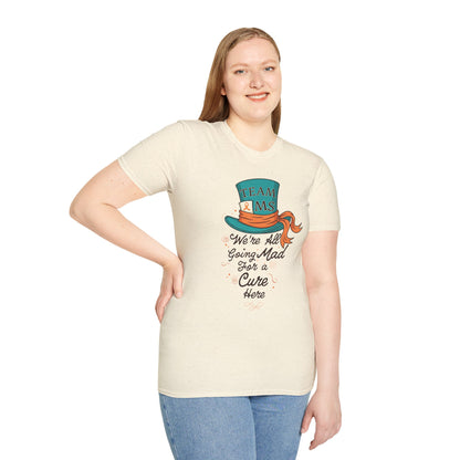 Mad For a Cure T-Shirt, Team MS Shirt, Unisex Softstyle Tee, Cure Awareness Tee, Fun Gift for Alice in Wonderland Fans, Birthday Gift, [...]
