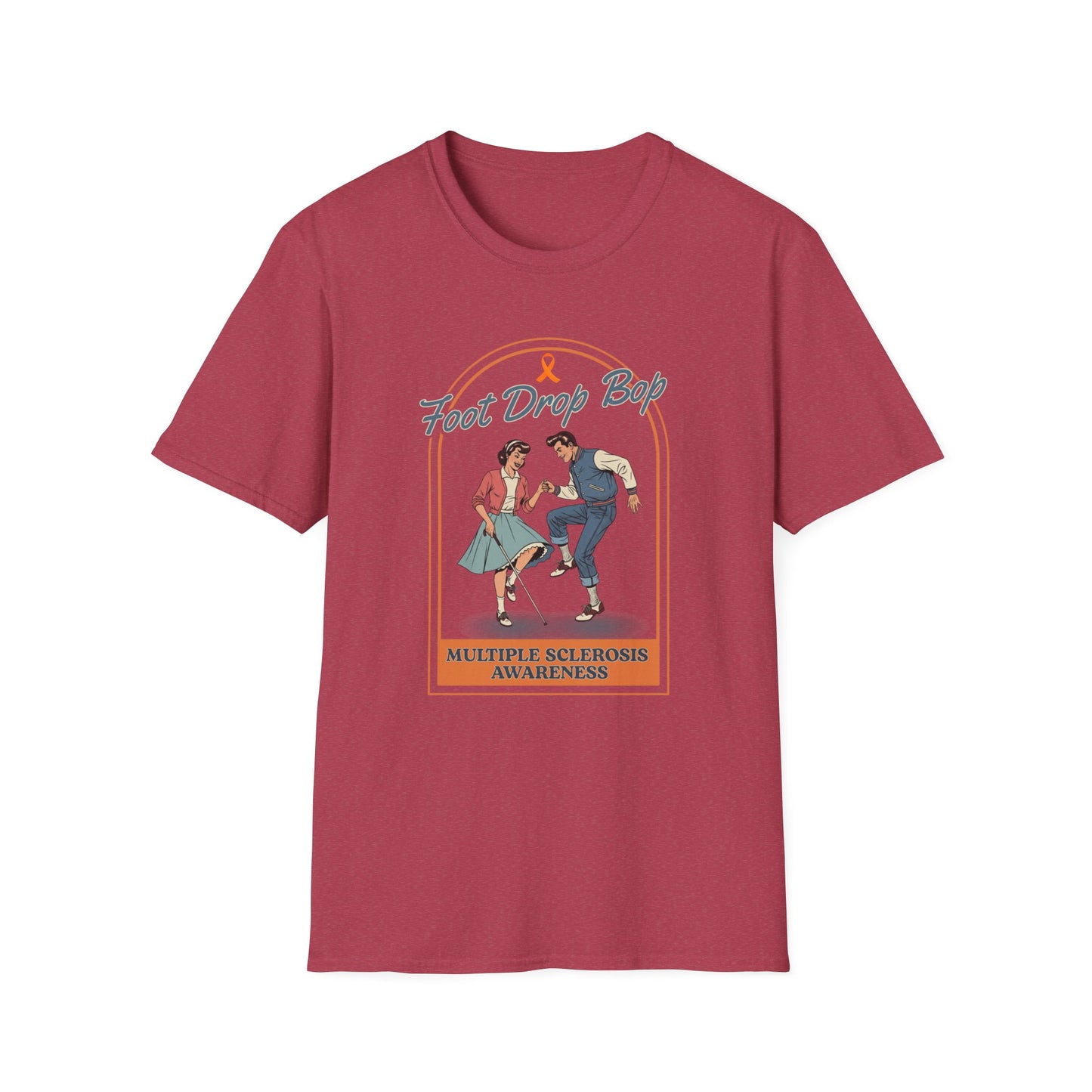 Foot Drop Bop Awareness T-Shirt, Unisex Graphic Tee for Multiple Sclerosis Awareness, Comfortable Casual Wear, Gift for MS Advocates