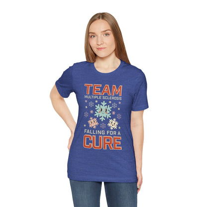 Falling for a Cure Team Tee- Adult Multiple Sclerosis Awareness, Charity Shirt, Unisex, Gift for Supporters, Fundraising Apparel