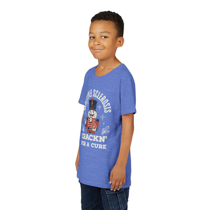 Youth "Crackn' For a Cure" Holiday Short Sleeve Tee for MS Awareness