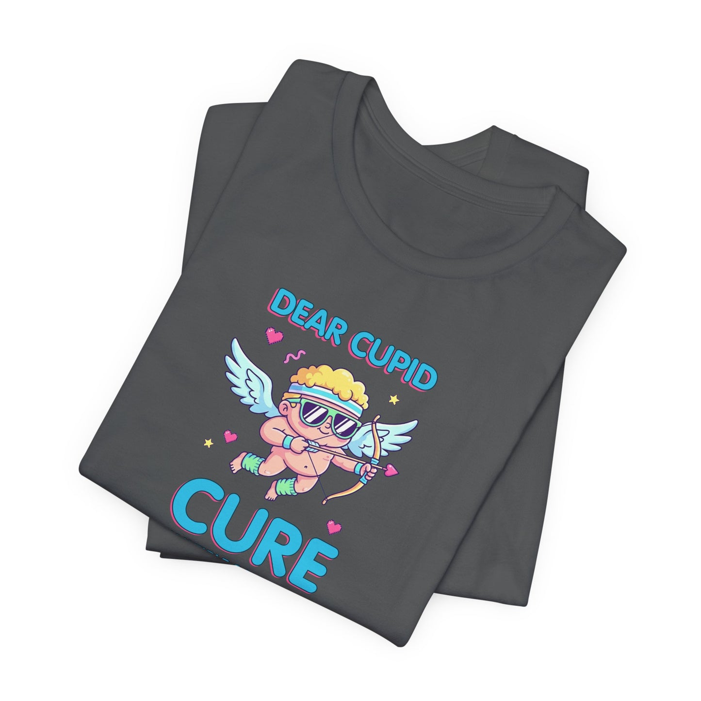 MS Awareness Shirt, Dear Cupid Cure Multiple Sclerosis, Valentine’s Day MS Gift, Retro Cupid Graphic Tee for MS Warriors