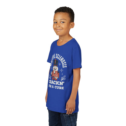 Youth "Crackn' For a Cure" Holiday Short Sleeve Tee for MS Awareness